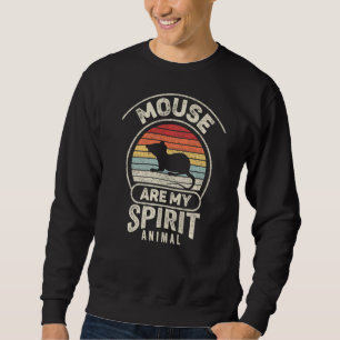 Vintage Retro-Maus ist meine Spirit Animal Mouse Sweatshirt