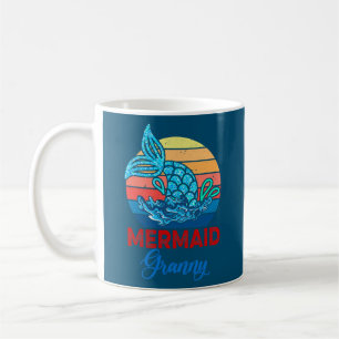 Vintage Retro Meerjungfrau Oma Lustige Meerjungfra Kaffeetasse