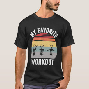 Vintage Retro Mein Lieblings-Workout-Weintrinken C T-Shirt
