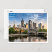 Vintage Retro Melbourne Australien Australie Postkarte (Vorne/Hinten)
