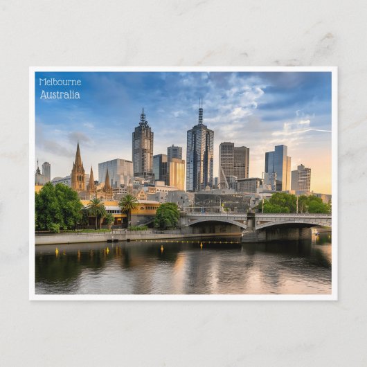Vintage Retro Melbourne Australien Australie Postkarte (Vorderseite)