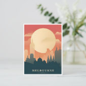 Vintage Retro Melbourne Australien Australie Postkarte (Stehend Vorderseite)