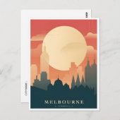 Vintage Retro Melbourne Australien Australie Postkarte (Vorne/Hinten)