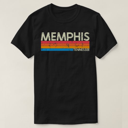 Vintage Retro-Memphis Tennessee gestört T-Shirt (Design vorne)