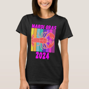 Vintage Retro Mens Damen Spaß 2024 Mardi T-Shirt