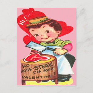 Vintage Retro Metzger Valentinskarte Feiertagspostkarte