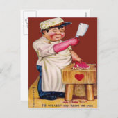 Vintage Retro-Metzgerkarte Feiertagspostkarte (Vorne/Hinten)