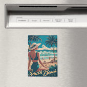 Vintage Retro Miami South Beach Art Magnet (In Situ (Geschirrspüler))