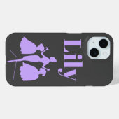 Vintage Retro-Mode-Silhouette Case-Mate iPhone Hülle (Rückseite (Horizontal))