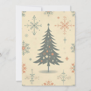 Vintage/Retro modernes Weihnachten/Winter Feiertagskarte