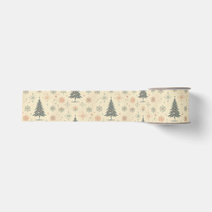 Vintage/Retro modernes Weihnachten/Winter Ripsband