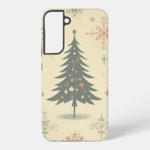 Vintage/Retro modernes Weihnachten/Winter Samsung Galaxy Hülle