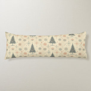 Vintage/Retro modernes Weihnachten/Winter Seitenschläferkissen
