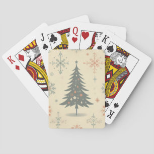 Vintage/Retro modernes Weihnachten/Winter Spielkarten