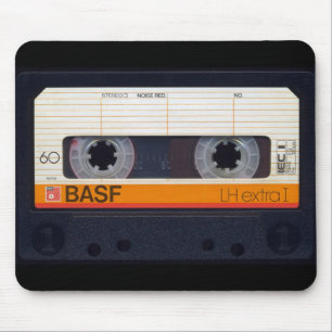 Vintage, Retro-modifizierte 80er-Mixtape-Audiokass Mousepad
