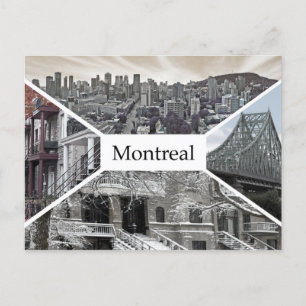Vintage Retro Montreal Kanada Reise Aquarell Postkarte