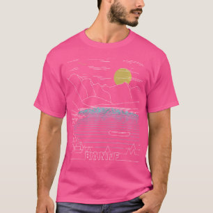 Vintage Retro Moraine Lake Banff Nationalpark Wand T-Shirt