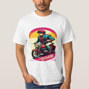 Vintage Retro Motorrad-Designs T-Shirt - 