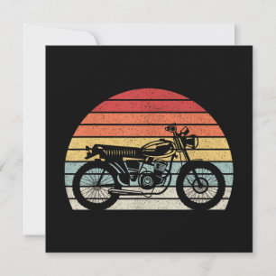 Vintage Retro Motorrad Einladung