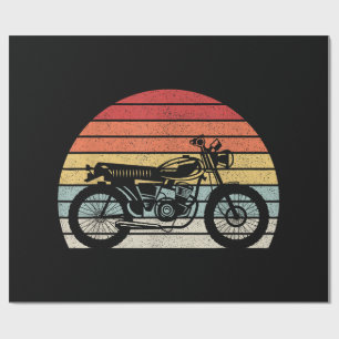 Vintage Retro Motorrad Geschenkpapier