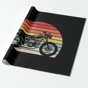 Vintage Retro Motorrad Geschenkpapier