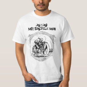 Vintage Retro Motorrad Mann Lustiges T-Shirt