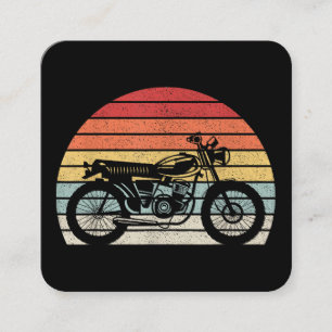 Vintage Retro Motorrad Quadratische Visitenkarte