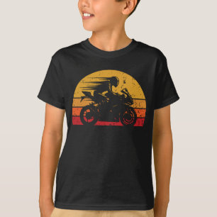 Vintage Retro Motorrad-Rennfahrer Biker Sport Stra T-Shirt