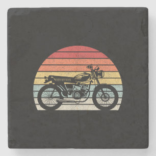 Vintage Retro Motorrad Steinuntersetzer