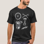 Vintage Retro-Motorradgarnituren T-Shirt (Vorderseite)