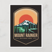 Vintage Retro Mount Rainier Nationalpark Postkarte (Vorderseite)
