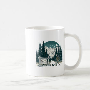 Vintage Retro Nationalpark nachts Skelett Hi Kaffeetasse
