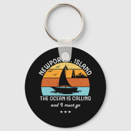 Vintage Retro Newport Rhode Island Sailing Schlüsselanhänger