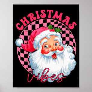 Vintage Retro Nk Weihnachtsmann Weihnachtsstimmung Poster