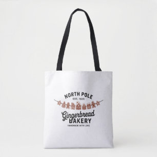 Vintage Retro Nordpol Lebkuchen Bäckerei Weihnacht Tasche