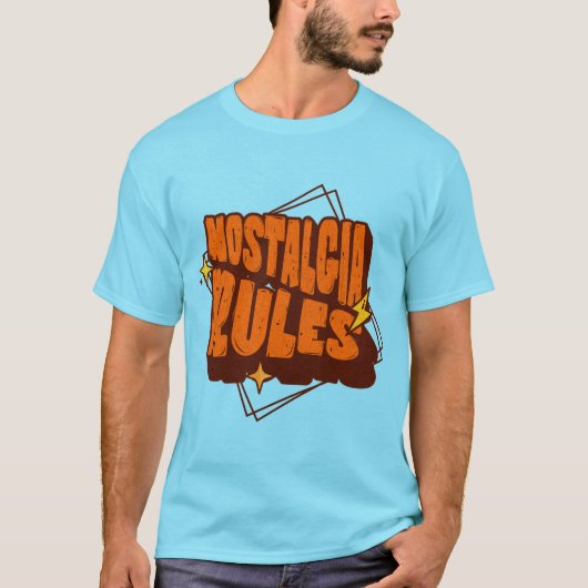 Vintage Retro Nostalgie Regeln T-Shirt (Vorderseite)