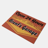 Vintage Retro nostalgische Garage Fußmatte (Schrägansicht)