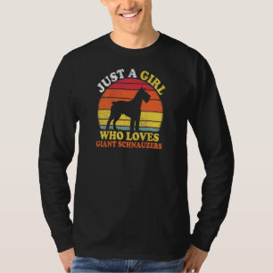 Vintage Retro Nur Ein Mädchen Das Riesenschnauzen T-Shirt