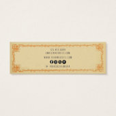 Vintage Retro-Ohrläppchen Stuhlmini-Karte (Rückseite)