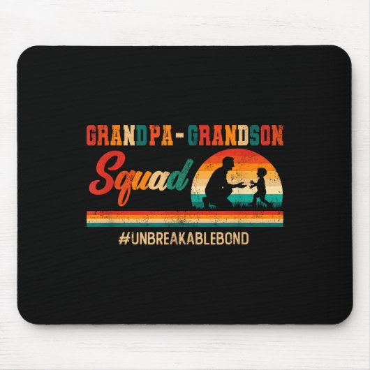 Vintage Retro Opa Enkel Squad Vatertag Mousepad (Vorne)