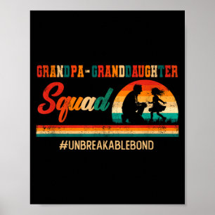 Vintage Retro Opa Enkelin Squad Vatertag Poster