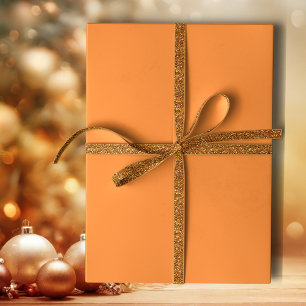 Vintage Retro Orange einfarbig Geschenkpapier