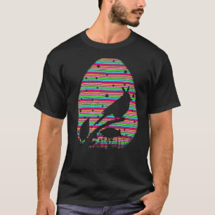 Vintage Retro-Oster-Ei Blaue Häher-Eier Oster-Sonn T-Shirt