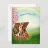 Vintage Retro Ostersonnenkarte Feiertagspostkarte (Vorne/Hinten)