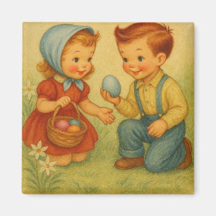 Vintage/Retro-Ostersuche aus den 1950er Jahren Magnet