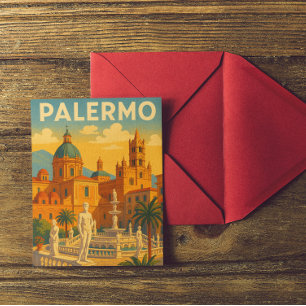 Vintage Retro Palermo Sizilien Italien Postkarte