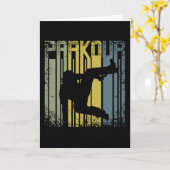 Vintage Retro Parkour Freerunning Karte (Gelbe Blume)