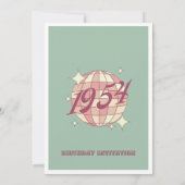 Vintage Retro-Party Einladung 1954 (Rückseite)