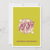 Vintage Retro-Party Einladung von 1984 (Rückseite)