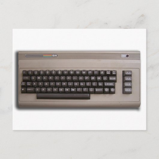 Vintage Retro-PC-Tastatur ? Postkarte (Vorderseite)